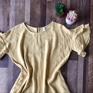 Pink Blush Maternity Linen Dress